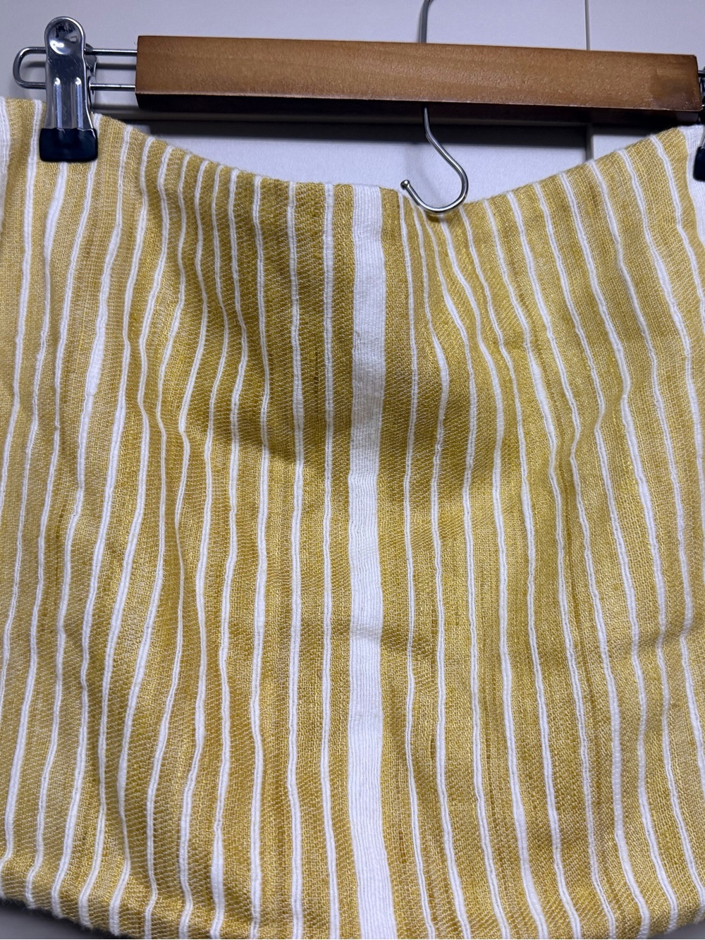 West Elm 12x21” Striped Yellow 100% Cotton with Original Tags